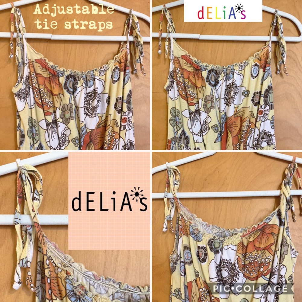 dELiA’s Impressionist Flower Sundress Mini EUC SP - Picture 3 of 10